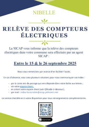 Relève compteurs électriques par la SICAP