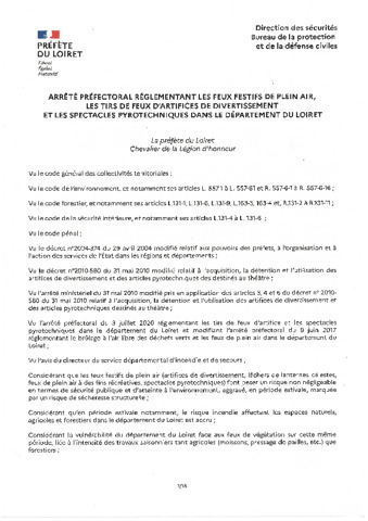 Nouvel arrêté préfectoral règlementant les feux festifs et spectacles pyrotechniques