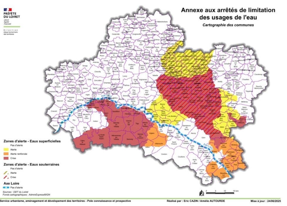 Secteur BEZONDE en crise sècheresse : restrictions usage de l'eau
