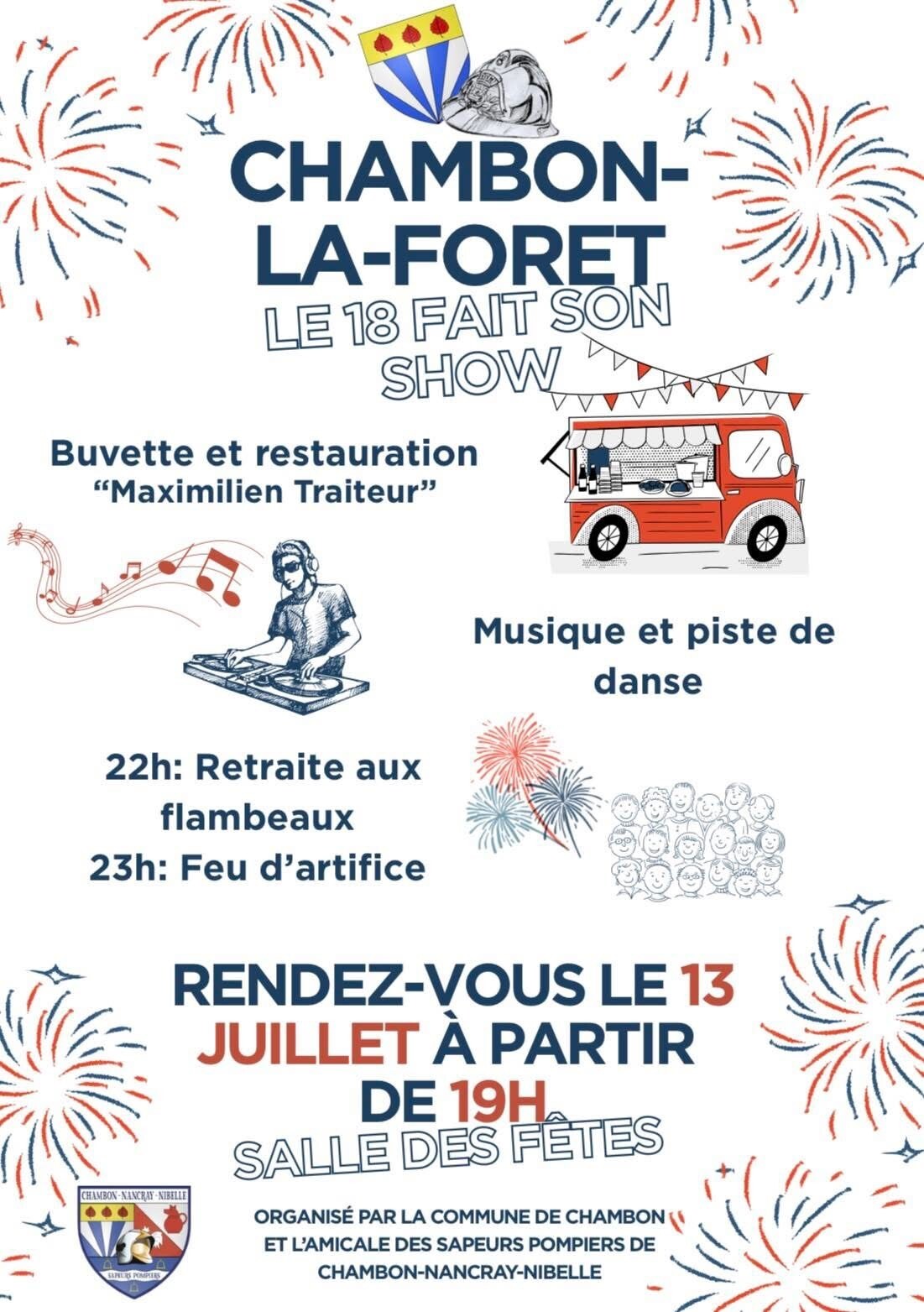 Feu d'artifice du 13 juillet 2025 à Chambon la Forêt