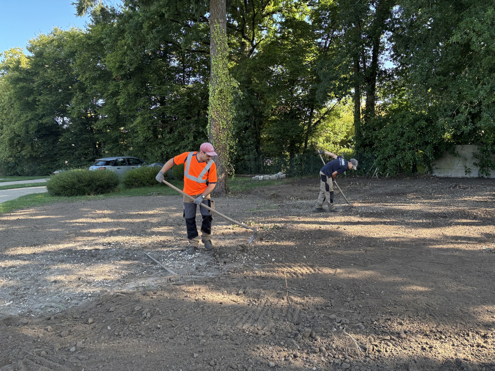 Finalisation aire de camping-cars