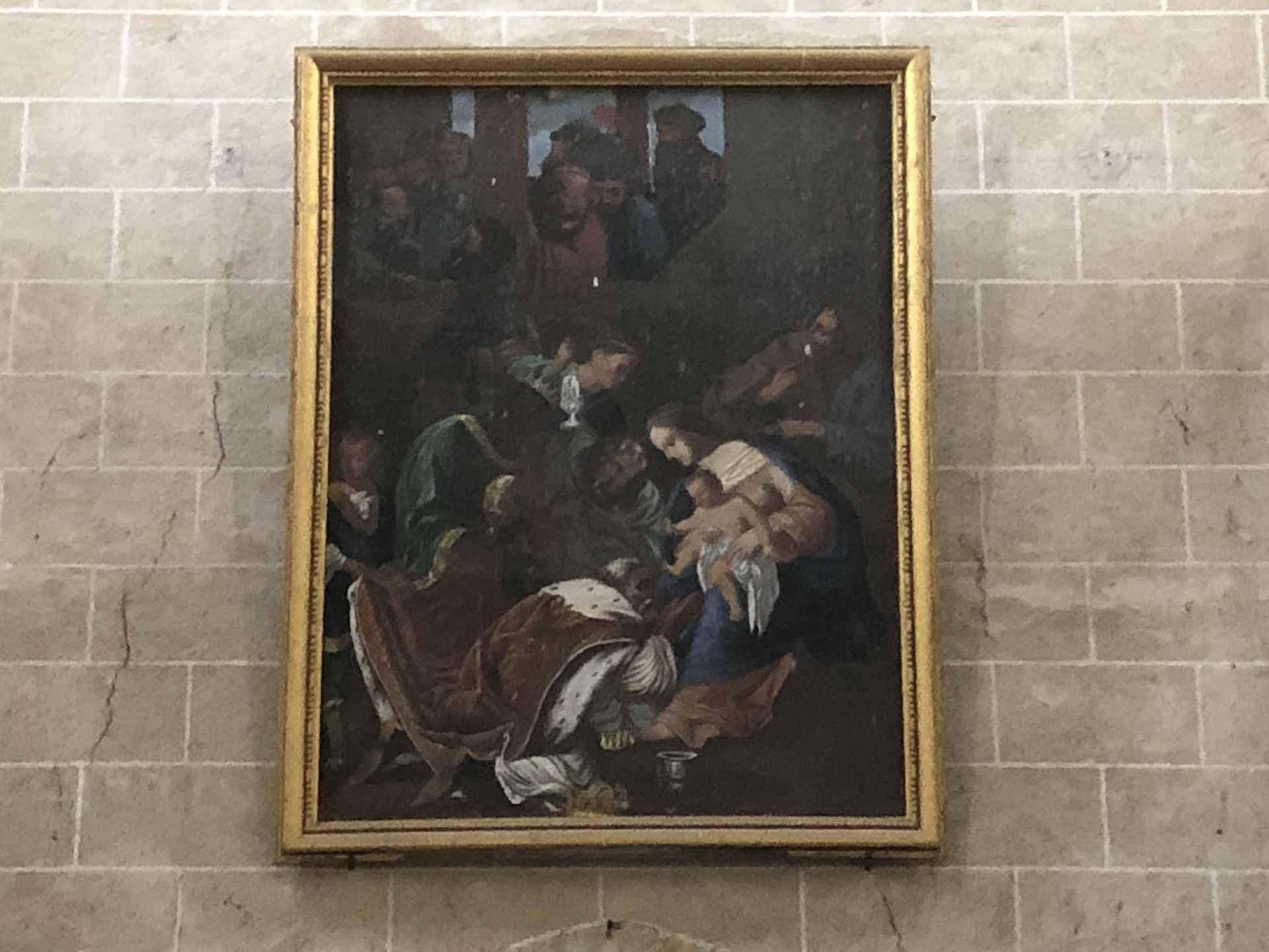 Peinture à l'huile : Adoration des mages