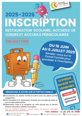 Inscriptions portail famille CCPG : année scolaire 2025-2026