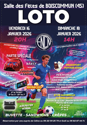 Loto organisé par l'ENCN