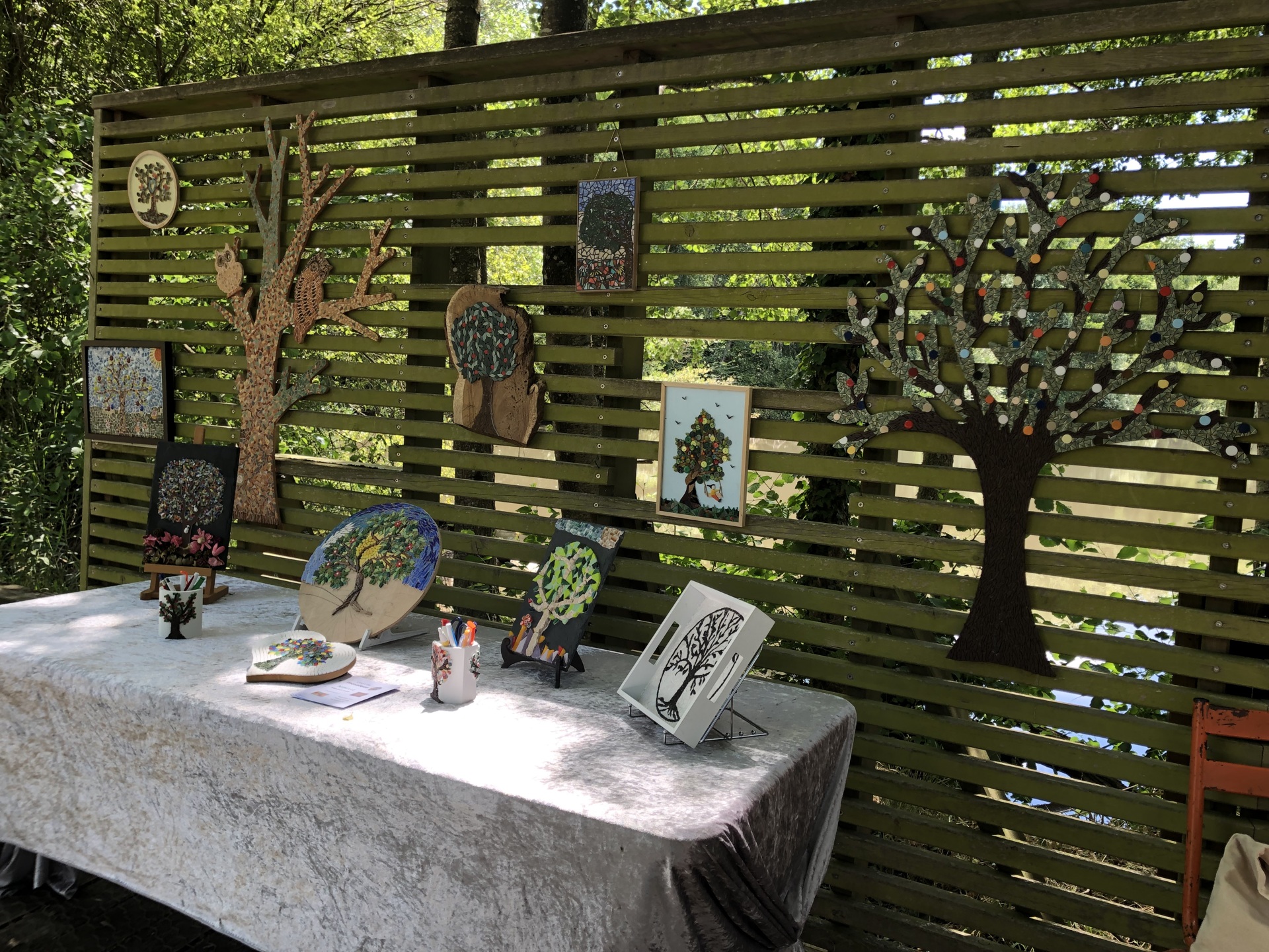 Festival au Cœur de l'Arbre - atelier NLR mosaïque de Karine Marin