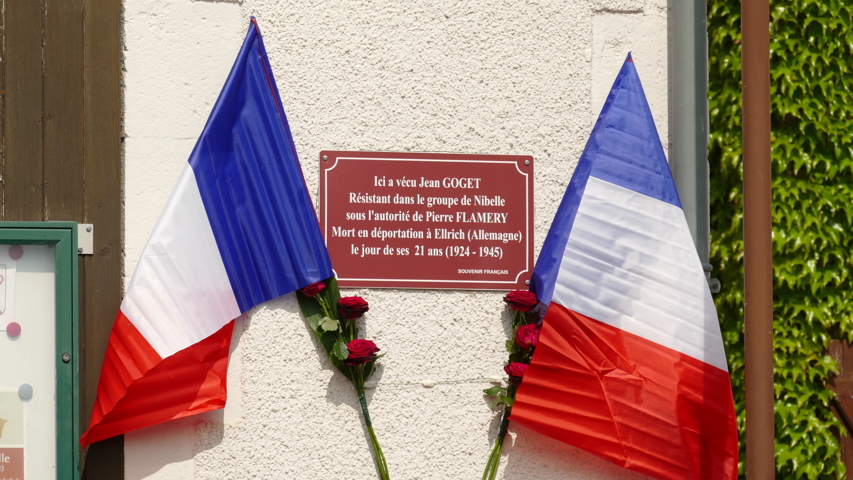 Plaque hommage à Jean Goget