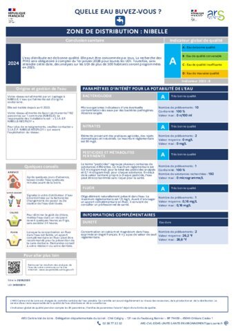 Qualité de l'eau potable - contrôles ARS