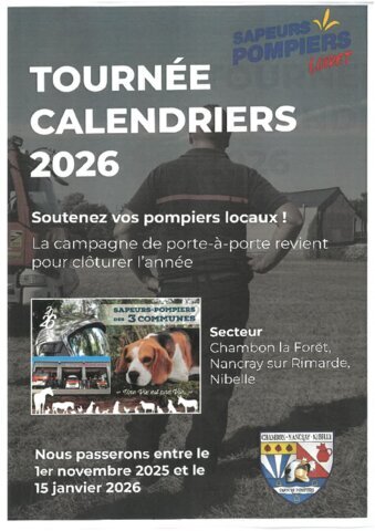 Sapeurs - pompiers : Tournée des calendriers 2026