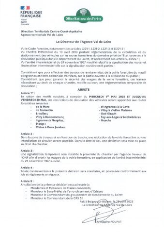 Travaux de remise en état de la voirie forestière du massif d'Ingrannes