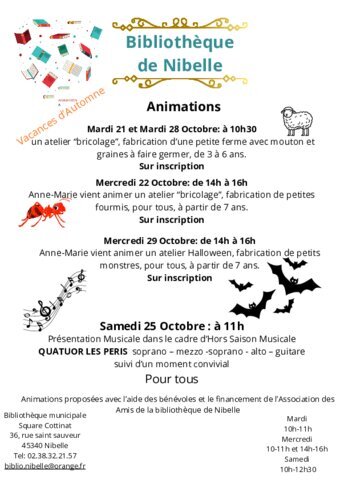 Animations bibliothèque